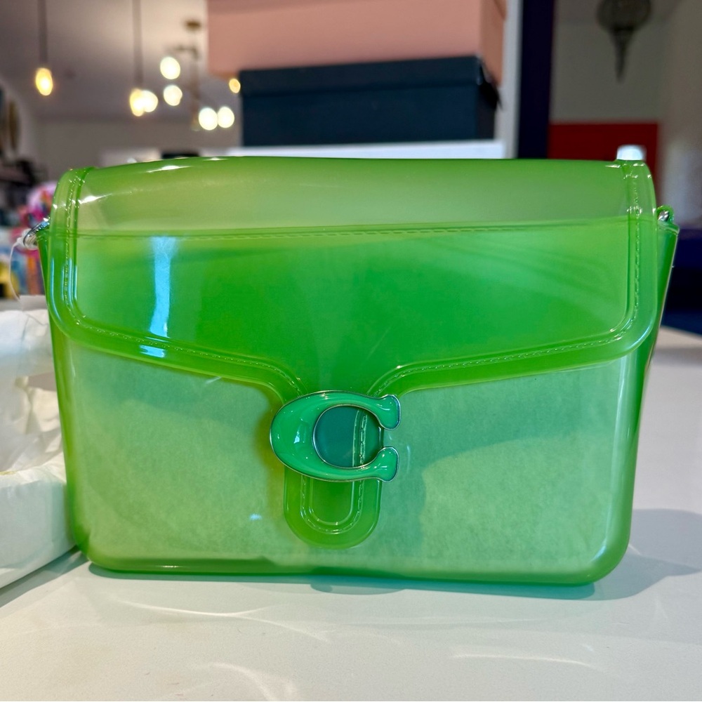 NWT Coach Jelly Tabby Shoulder Bag - Electric Green / Lime (CH748)